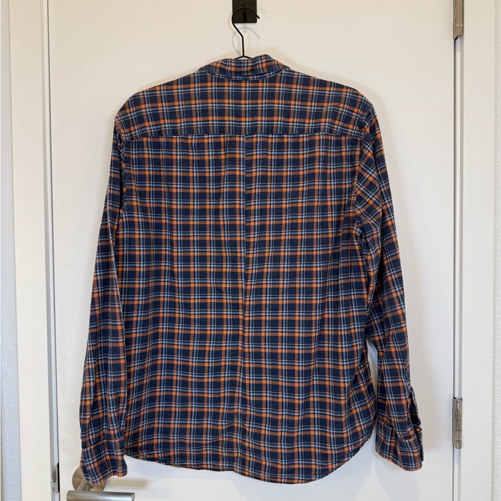 Frank & Eileen Blue and Orange Checkered Shirt - Picture 6 of 7